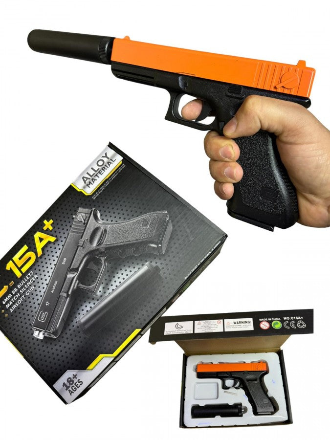 Bb Gun + Silencer (Black & Orange)