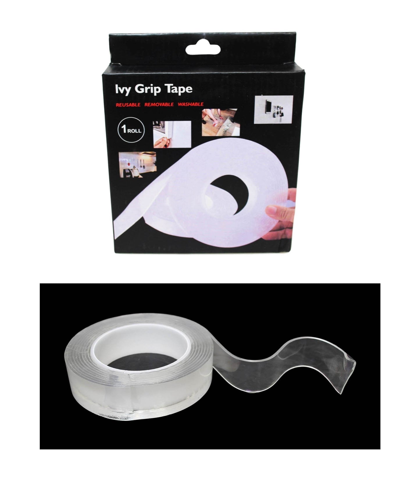 Clear Double Sided Ivy Grip Tape Roll 6306