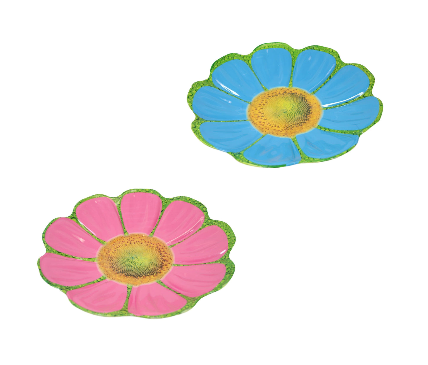 Plastic Floral Serving Tray Fruit Bowl Assorted Colours 6308