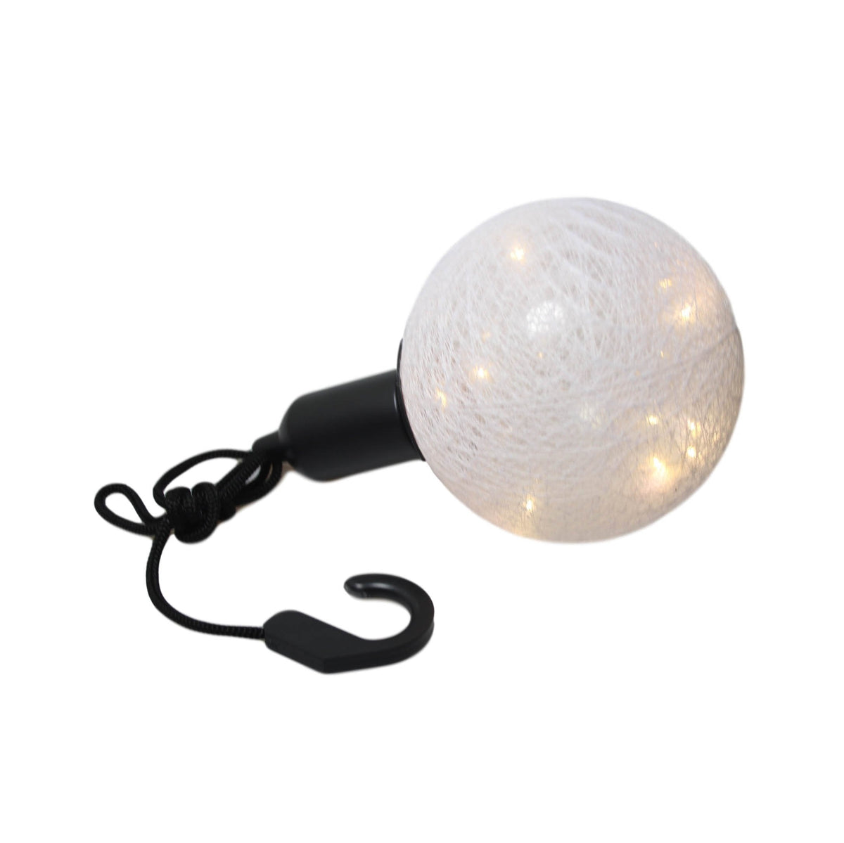 (M) Cotton Ball Ceiling Lamp Battery Operated String Led Indoor Hook Assorted Colours