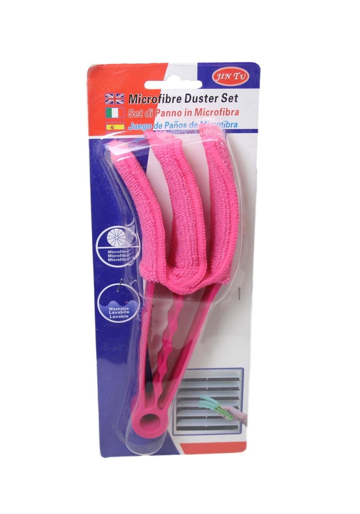 Washable Microfibre 3 In 1 Window Blinds Duster Assorted Colours