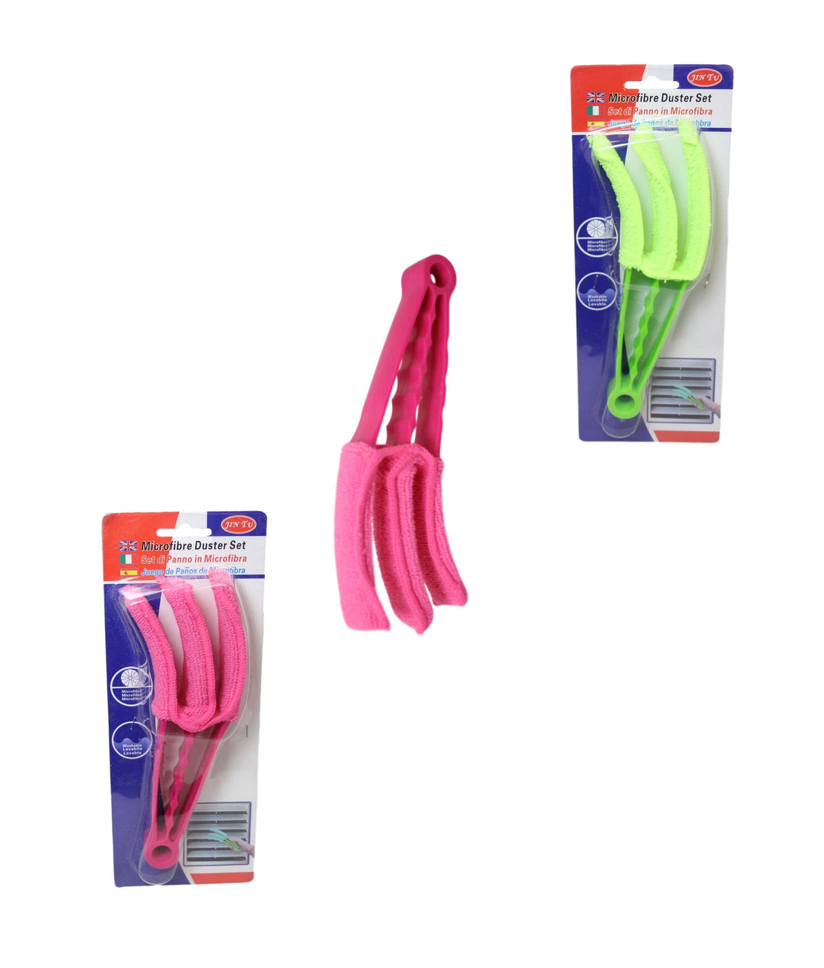 Washable Microfibre 3 In 1 Window Blinds Duster Assorted Colours