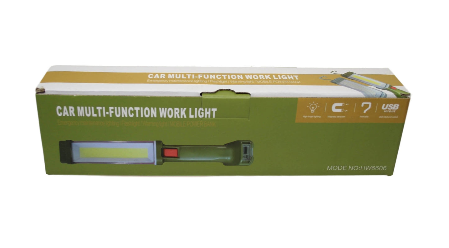 Emergency Multifunctional Flashlight USB Charge Hookable Work Light 30cm 6385