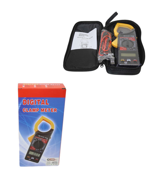 Digital Electric Clamp Meter Multimeter Ac Dc Current Volt Amp Test Tester