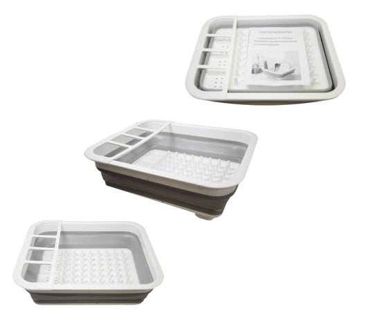 Foldable Collapsible Silicone Kitchen Sink Dish Drainer