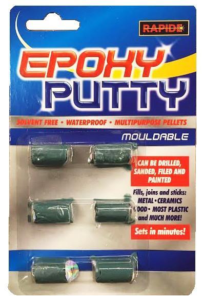 Rapide Solvent Free Waterproof Mouldable Epoxy Putty Pellets Pack of 6 6449 A