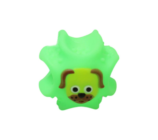 Pet Dog Toy Squeaky Ball with Dog Design 7 cm Assorted Colours 4603