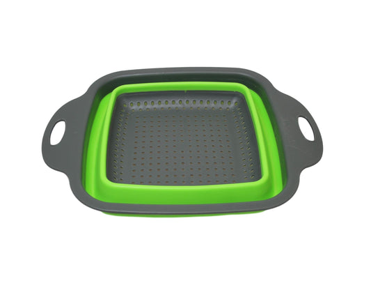 Silicone Strainer Drainer Kitchen Basket Expandable Easy Storage Bowl 6053