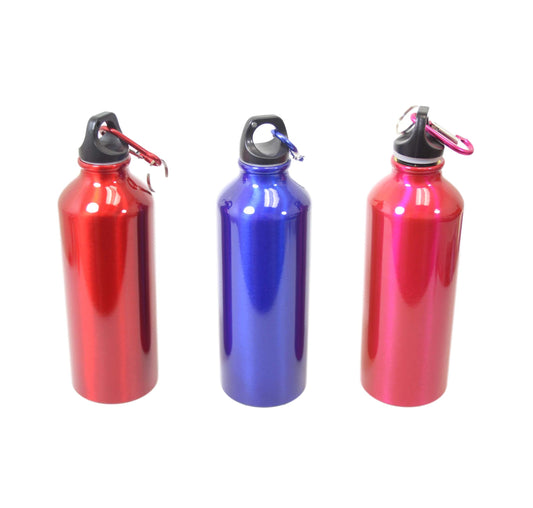 Metal Gym Sports Water Drinking Bottle Assorted Colours 18 x 6.5 cm 6485 A