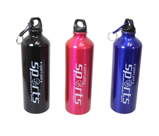 Metal Gym Sports Water Drinking Bottle Assorted Colours 22 x 7 cm 6486 A