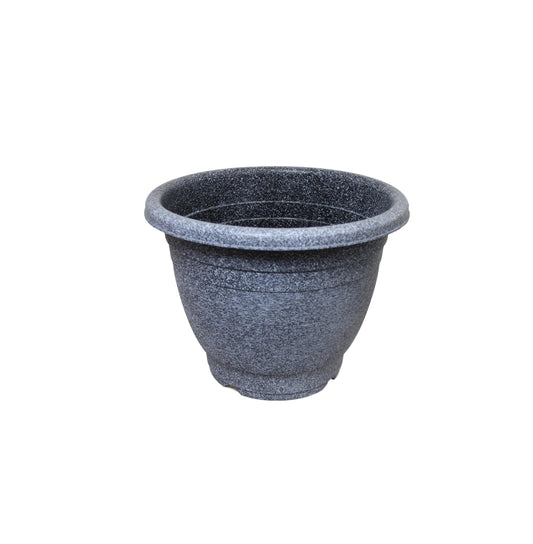 Grey Stone Style Indoor Outdoor Plastic Plant Pot 19.5cm x 15cm 6509