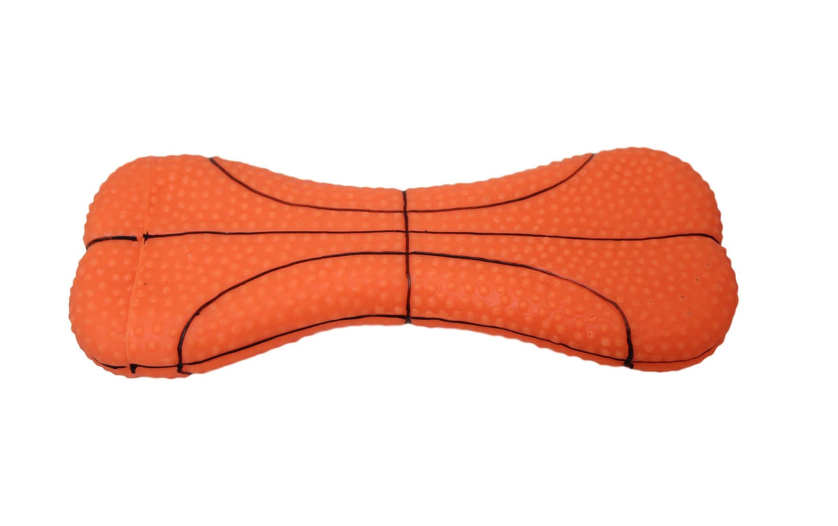 Pet Dog Toy Squeaky Bone With Basketball Rugby Design (Large Letter)