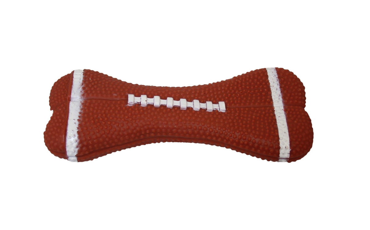 Pet Dog Toy Squeaky Bone With Basketball Rugby Design (Large Letter)