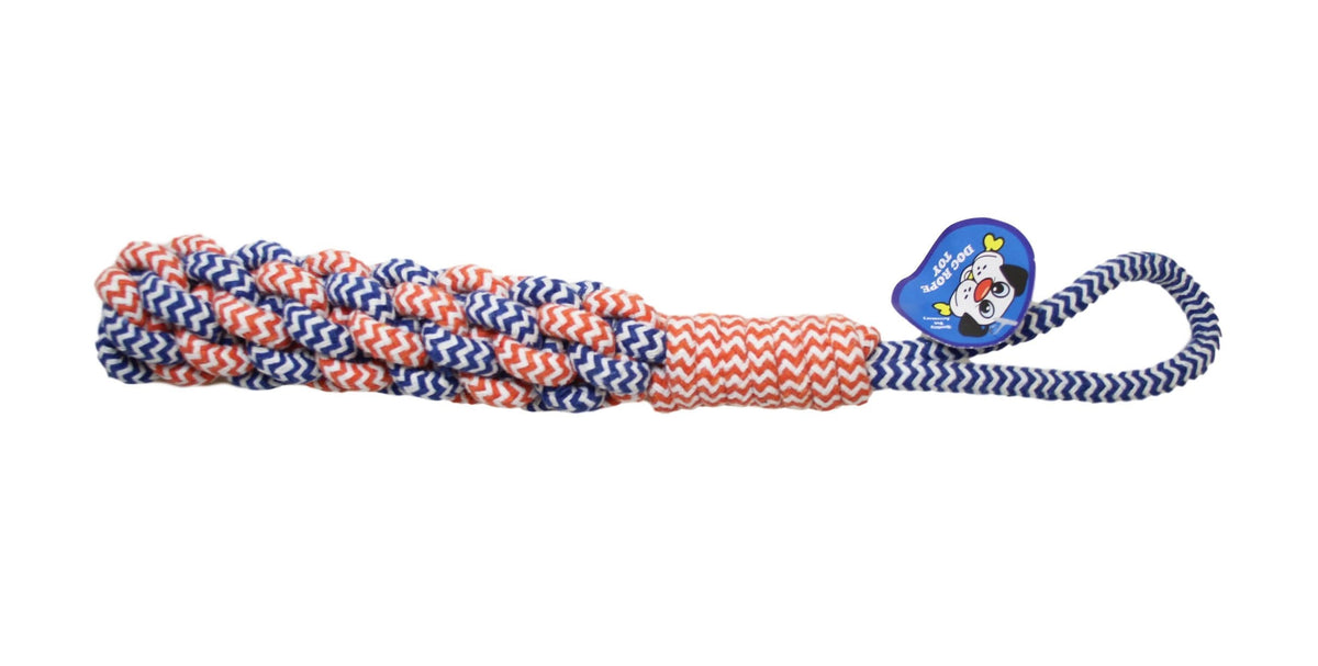 Pet Dog Knotted Rope Toy Assorted Colours