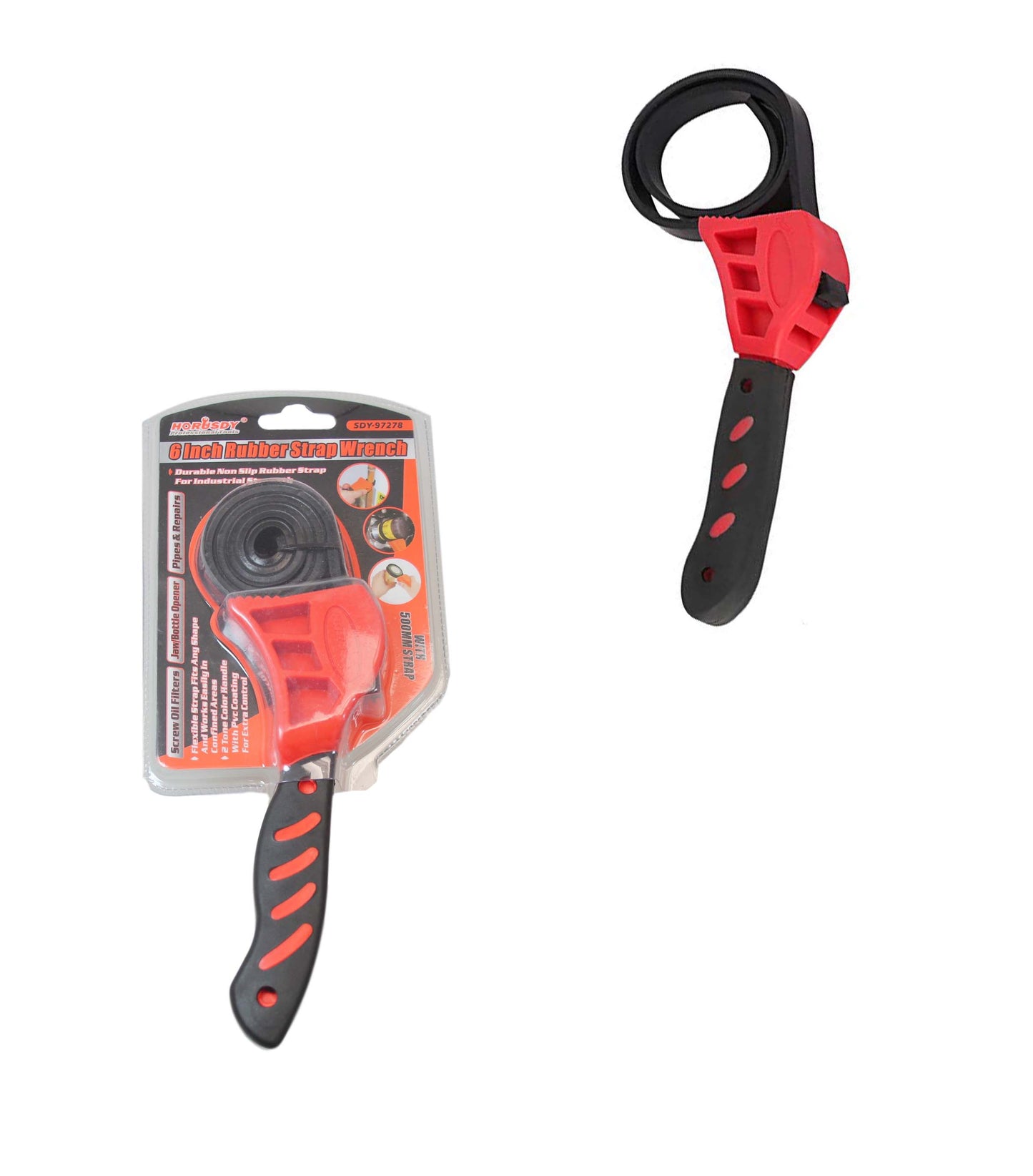 6 Inch Rubber Strap Wrench Industrial Use DIY Builders Rubber Wrench 6558