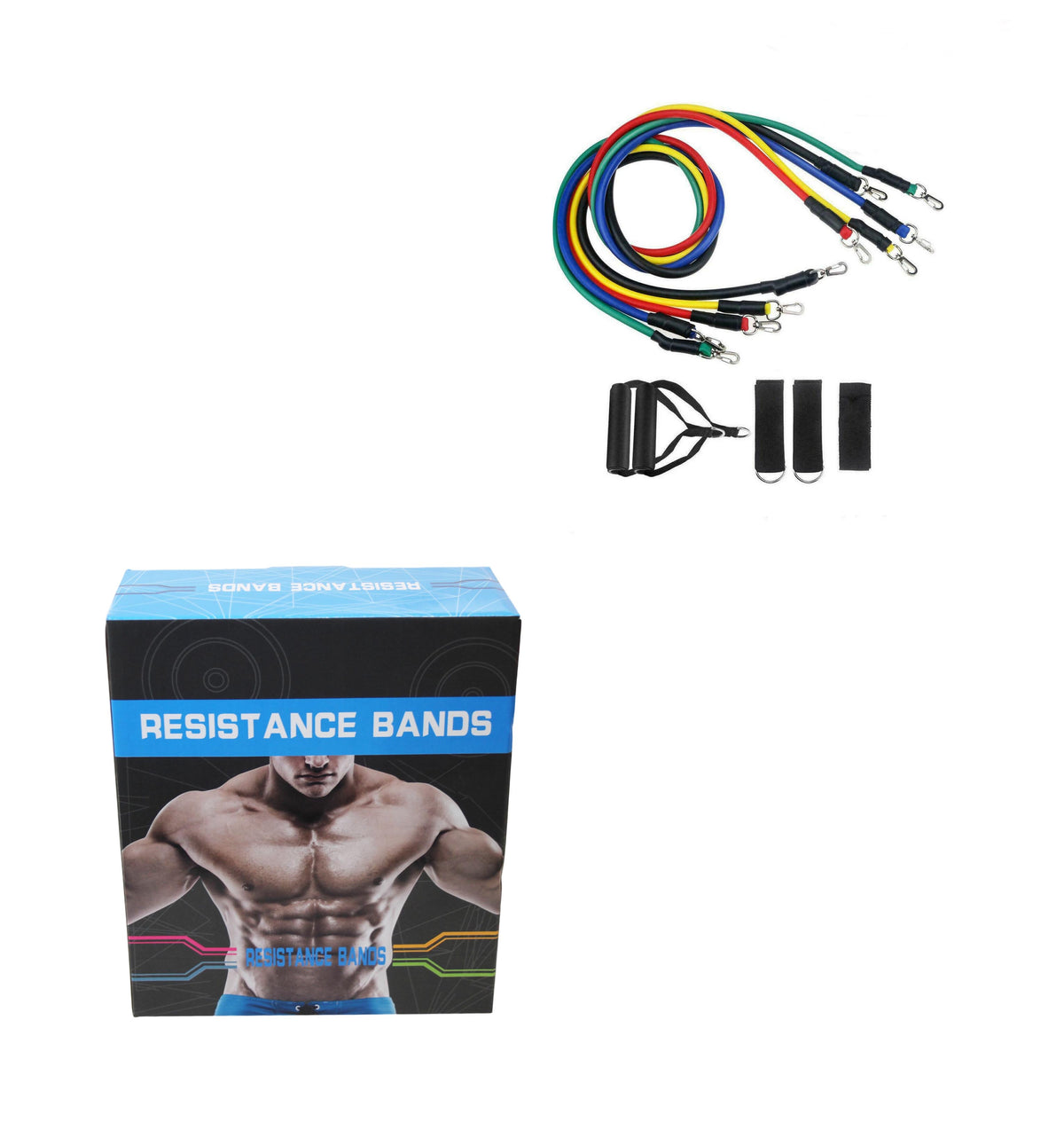 Resistance E x ercise Bands Workout Yoga Fitness Crossfit Training Home 6571A W25