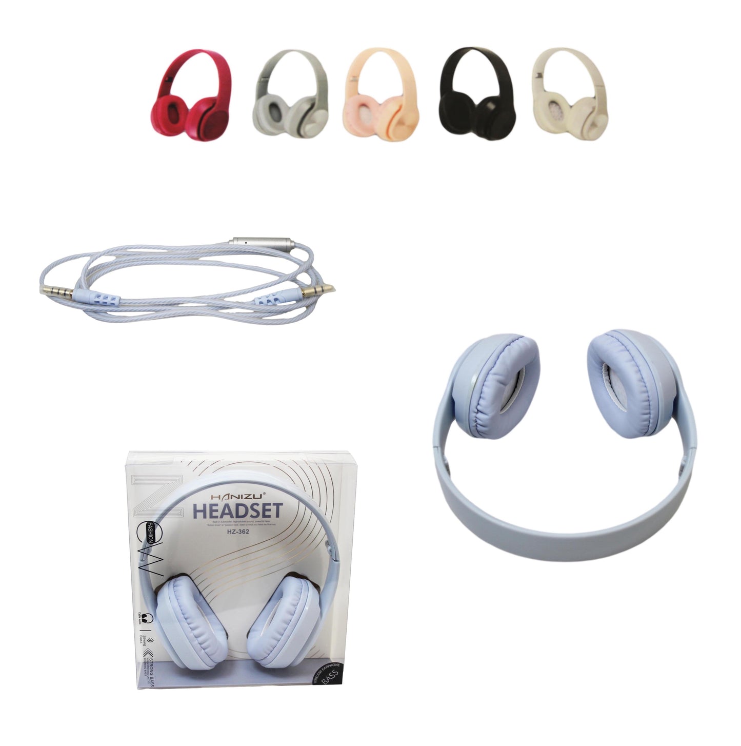 Hanizu 4D Stereo High Quality Sound Strong Bass Cable Audio Headphones 6584