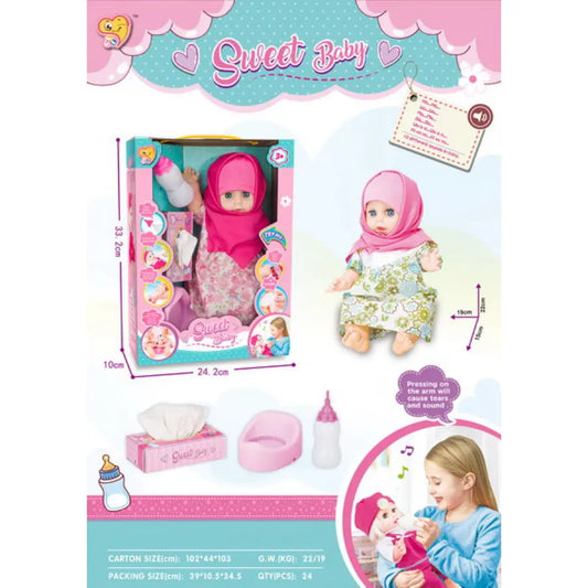 Hijab Baby Doll Set with Care Accessories