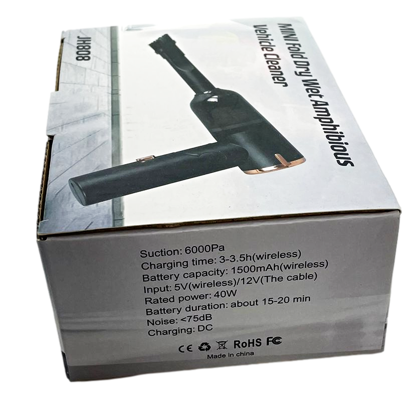 Mini Car Vehicle Cleaner Vacuum Hoover Black Gold Design 6668