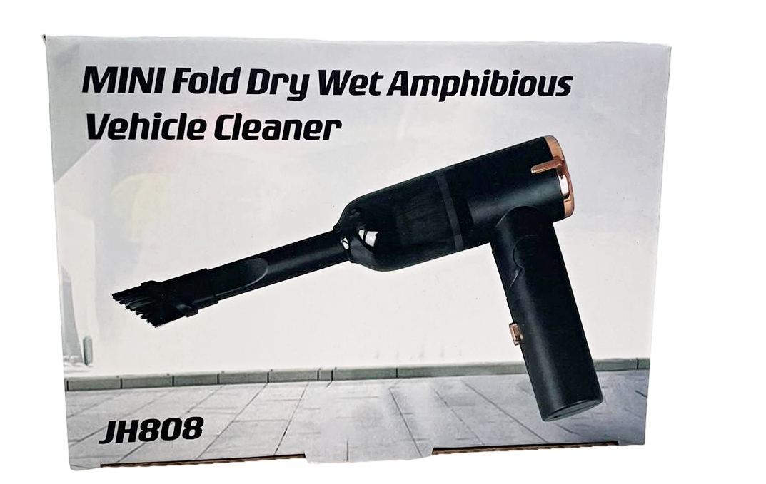 Mini Car Vehicle Cleaner Vacuum Hoover Black Gold Design 6668