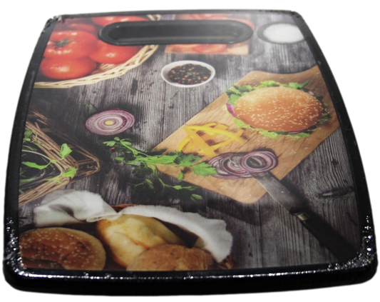 Plastic Kitchen Chopping Board with Printed Design 19.8 x 29.8 x 1.1 cm Assorted Designs 6675