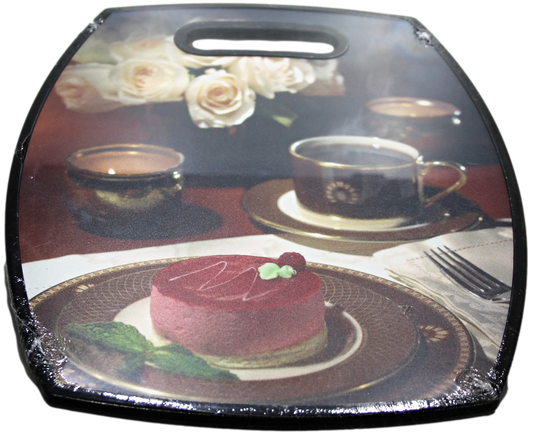 Plastic Kitchen Chopping Board with Printed Design 30 x 38 x 1.1 cm Assorted Designs 6677