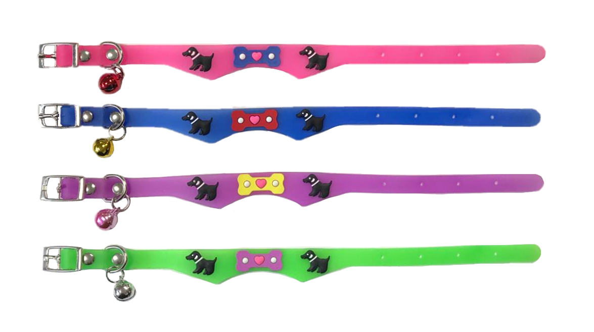 Pet Dog Cat Collar with Bell 28 cm Assorted Colours 6720