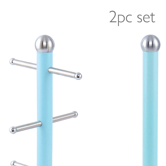 Dainty Kitchen Roll Holder & Mug Tree Skyline Blue 2704 / 6736 A