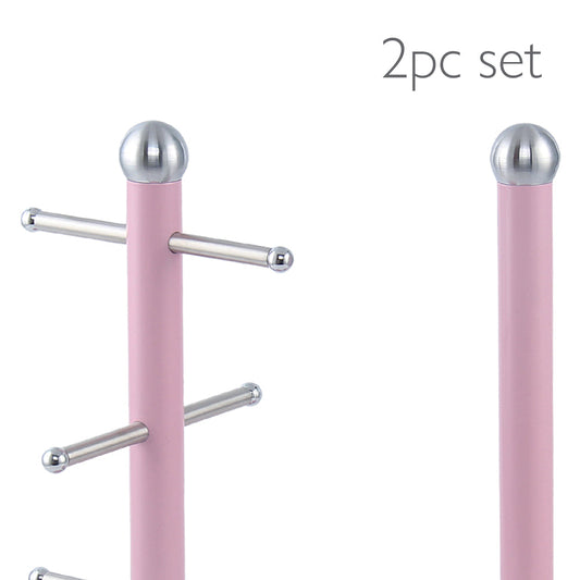 Dainty Kitchen Roll Holder & Mug Tree Apple Blossom Pink 2705 / 6737 A