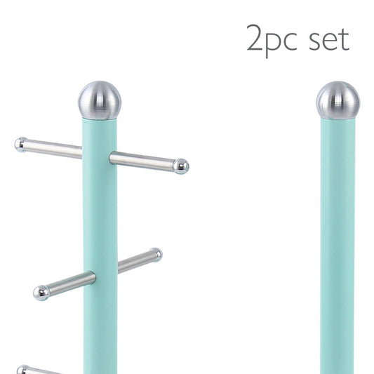 Dainty Kitchen Roll Holder & Mug Tree Seafoam Mint Green 2706 / 6738 A