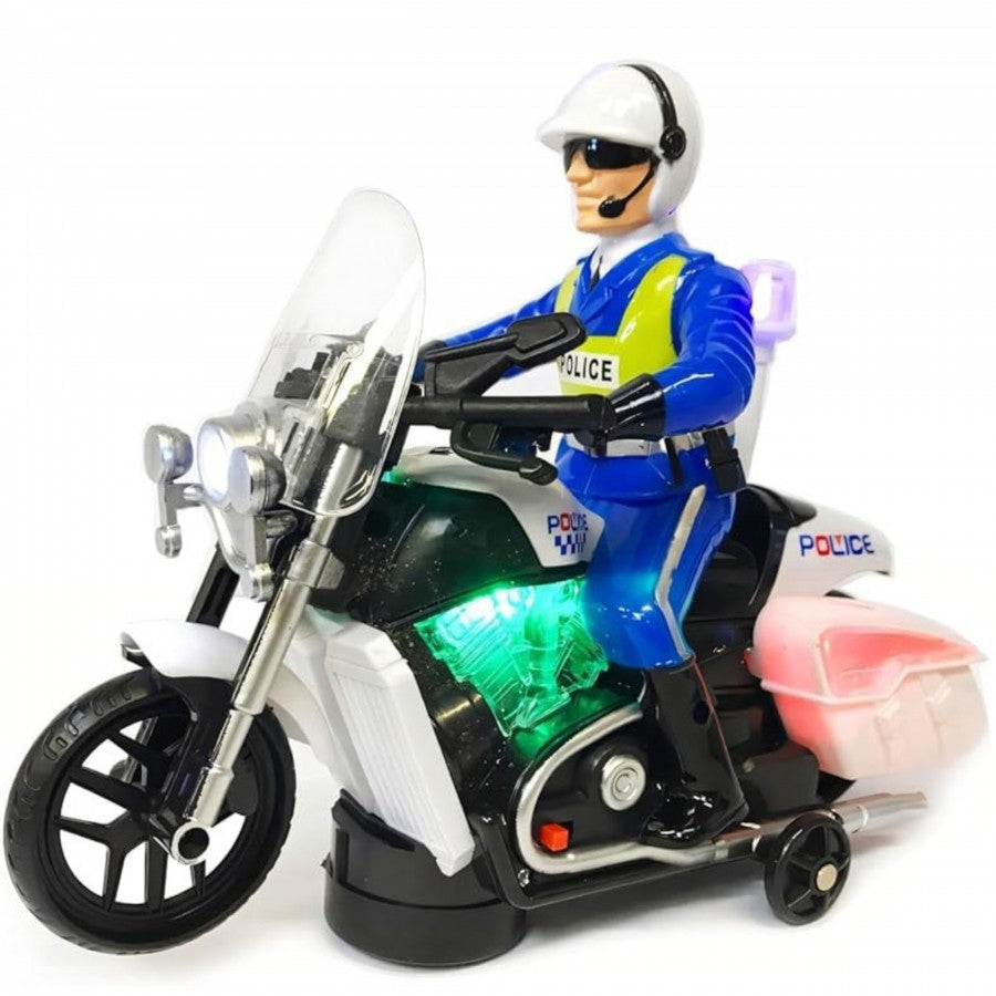 Light Up Police Motorbike