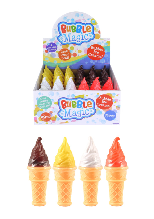 Ice Cream Bubble Tubes 59 ml / 12.5 cm Assorted Colours R50034