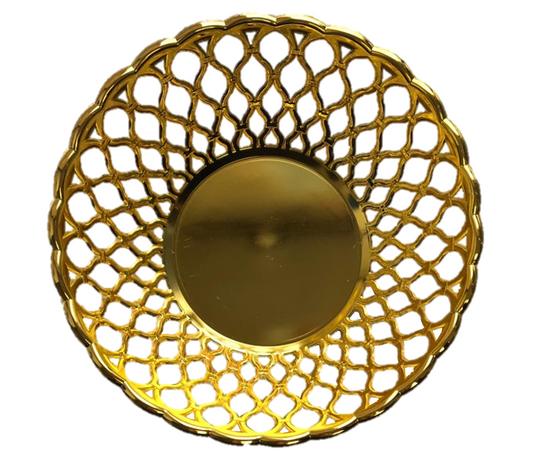 Plastic Fruit Bowl Netted Design 25 x 8 cm Assorted Colours 6822