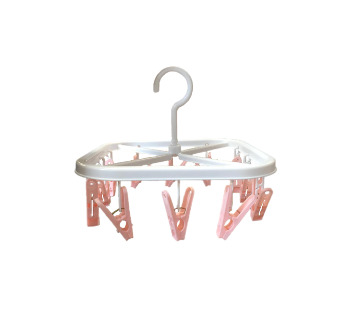 Laundry Peg Hanger Square 21 cm Assorted Colours 6838