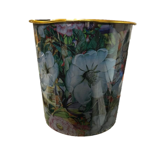 Plastic Printed Floral Design Paper Office Bin 22 x 21 cm Assorted Designs 6839