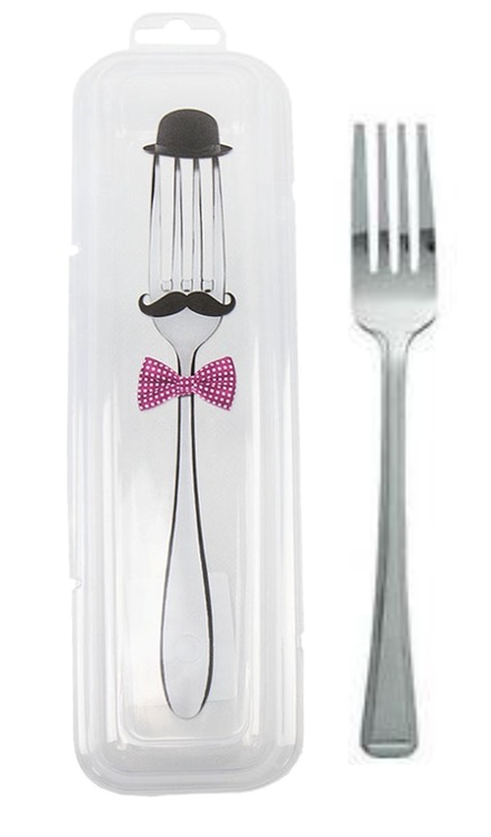 Portable Travel Clear Plastic Cutlery Box Case with Cover 22 x 6.5 x 4 cm Assorted Designs 6873