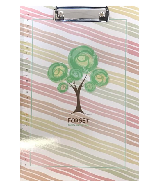 A4 Clipboard with Printed Ruler Scale Assorted Colours 6894