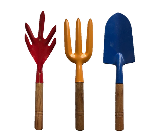 Metal Gardening Tools Set 3pcs 28 cm Assorted Colours 6909