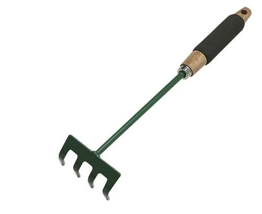 Green Metal Gardening Rake 30 cm 6913