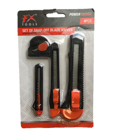 Snap-Off Blade Knives Stanley Knife Set 4pcs 6916
