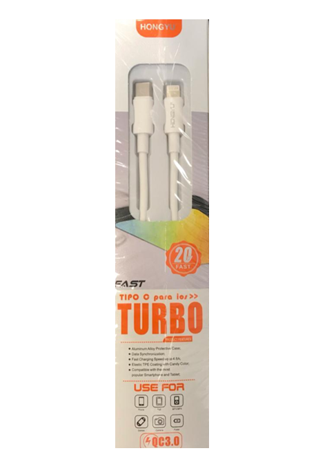 Hongyu Phone Charger Lightning Data Cable QC3.0 White 6964