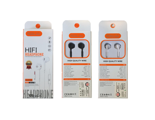 Rongshi Wired Headphones / Earphones LY1752 1.25m Assorted Colours 6965