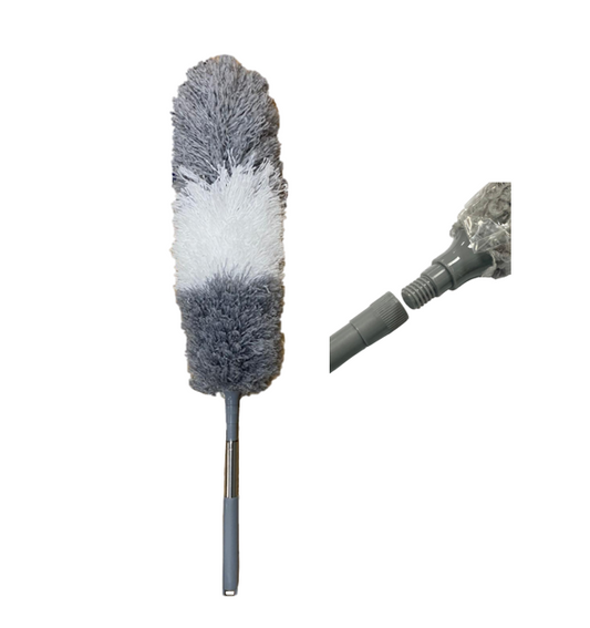E x tendable Grey White Duster