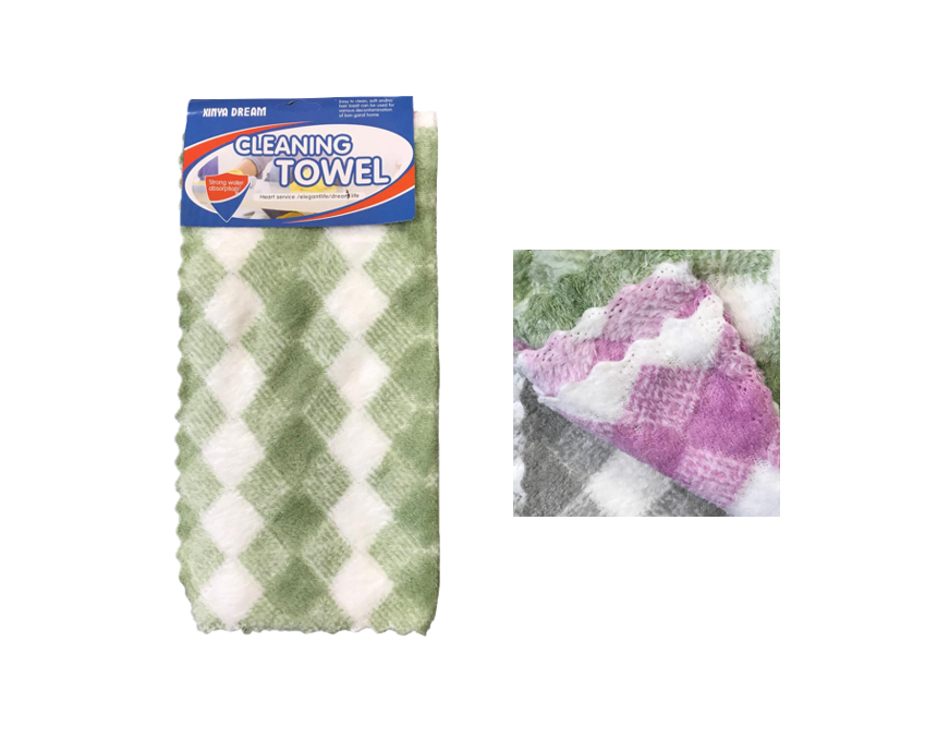 Cleaning Towel Cloth 27 x 28 cm Pack of 3 Assorted Colours 6971