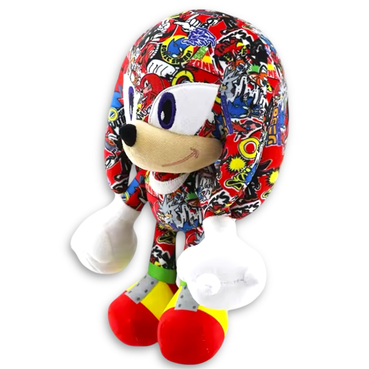 Limited Edition Graffiti Sticker Bomb Sonic Plush Stuffed Soft Toy - Knuckles