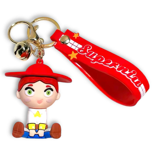Toy Story Style Jessie 3D Silicone Keychain Keyring Pendant