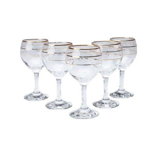 Gurallar Wine Glasses Set 6pcs 210 cc / 7 1/4  OZ  Miss549GY0