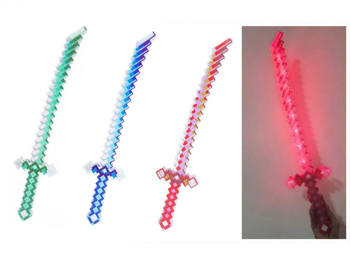 Light Up Pixel Katana Transparent Assorted