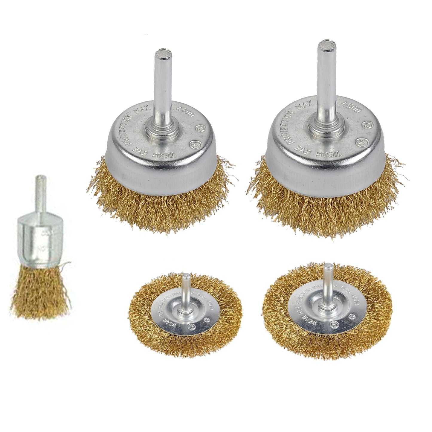 6pc Wire Wheel & Cup Brush Set Diy 4386