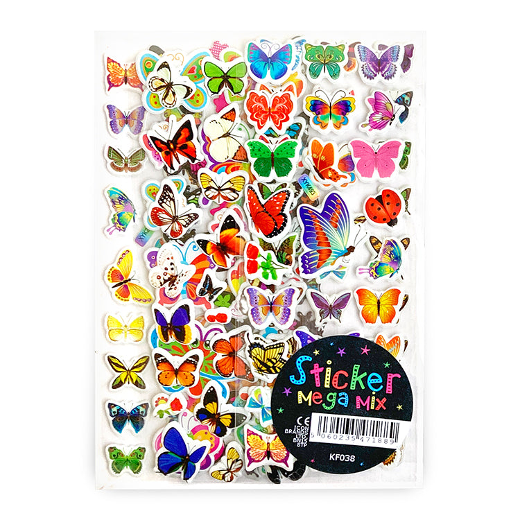 Mini Fluttery Butterflies Sticker Mix ( 6 Sheets )